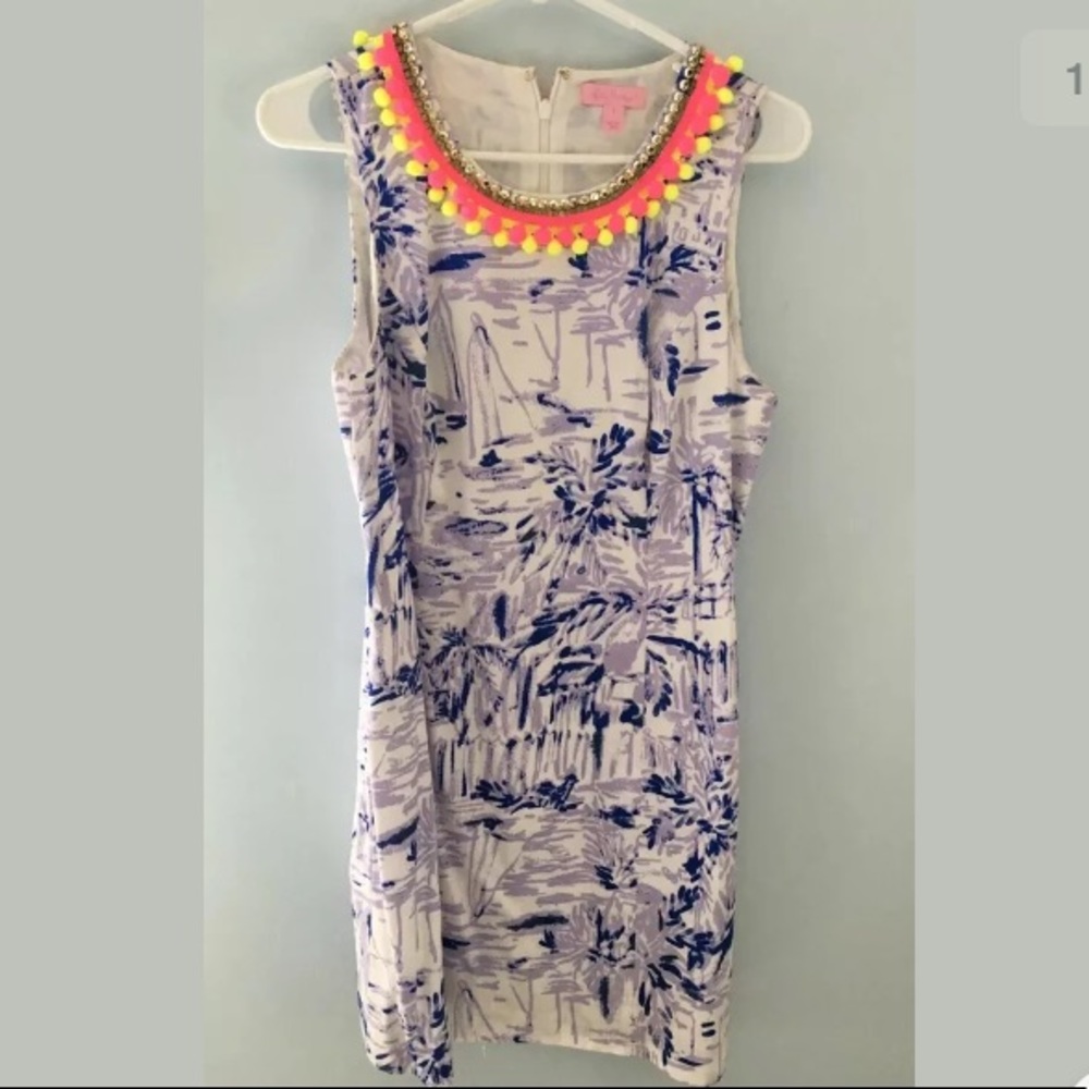 Lily Pulitzer Purple Dress with Beading Size 6